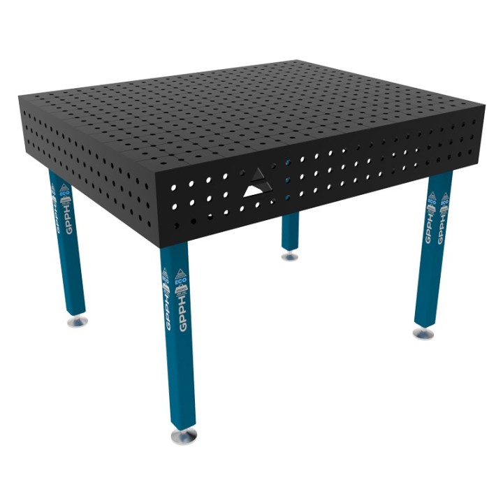 Banco per saldatura SteelEco GPPH 1,2x1mt spessore 8mm, fori 16mm in griglia 50x50mm