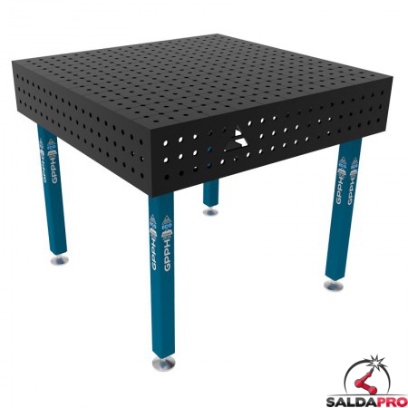 Banco per saldatura SteelEco GPPH 1x1mt spessore 8mm, fori 16mm in griglia 50x50mm