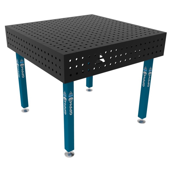 Banco per saldatura SteelEco GPPH 1x1mt spessore 8mm, fori 16mm in griglia 50x50mm