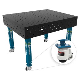 Banco per saldatura con ruote SteelPlus GPPH 1,2x1mt spessore 12mm, fori 16mm