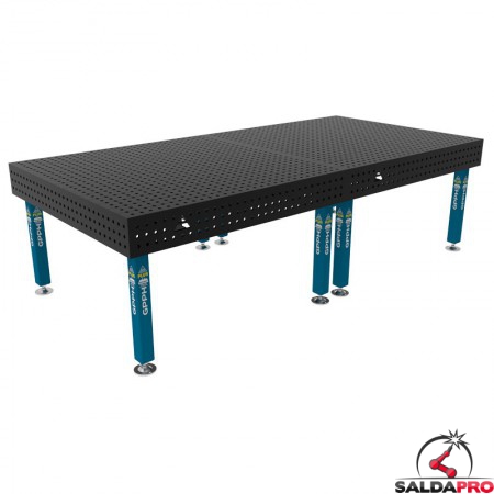 Banco per saldatura SteelPlus GPPH 3x1,48mt spessore 12mm, fori 16mm in griglia 50x50mm