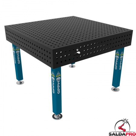 Banco per saldatura SteelPlus GPPH 1,2x1,2mt spessore 12mm, fori 16mm in griglia 50x50mm