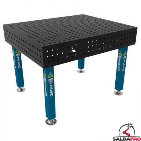 Banco per saldatura SteelPlus GPPH 1,2x1mt spessore 12mm, fori 16mm in griglia 50x50mm