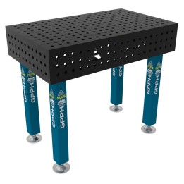 Banco per saldatura SteelPlus GPPH 1x0,6mt spessore 12mm, fori 16mm in griglia 50x50mm