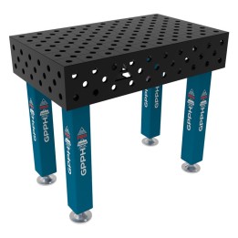 Banco per saldatura SteelMax GPPH 1x0,6mt spessore 15mm, fori 28mm in griglia diagonale