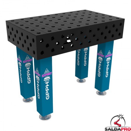 Tavolo per saldatura SteelExpert GPPH 1x0,6mt spessore 25mm, fori 28mm