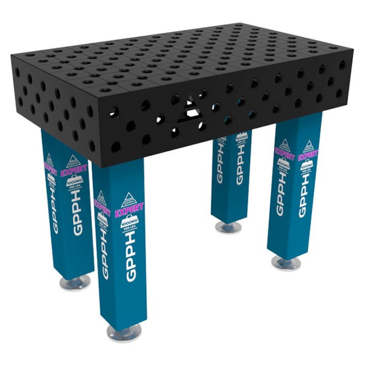 Tavolo per saldatura SteelExpert GPPH 1x0,6mt spessore 25mm, fori 28mm in griglia diagonale