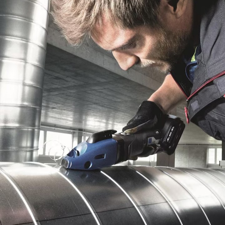 Cesoia a batteria Trumpf TruTool C250 18V con separatore trucioli per taglio lamiera spessore max 2,5mm in Kit