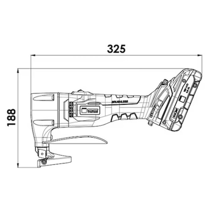 Cesoia a batteria Trumpf TruTool S250 18V per taglio curvo su lamiere fino a 2,5mm in Kit