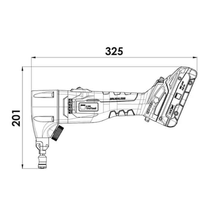 Roditrice a batteria Trumpf TruTool PN200 18V per taglio lamiere trapezoidali fino a 2mm in Kit