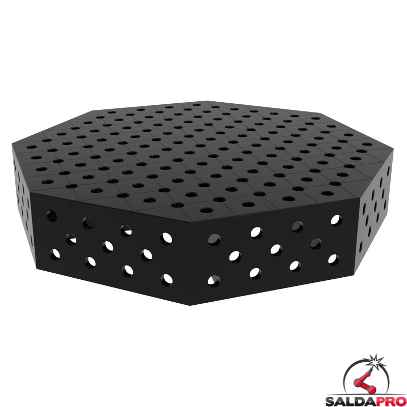 Tavolo saldatura ottagonale GPPH SteelPlus OCT 1x1mt spessore 12mm, fori 16mm su griglia 50x50mm Tavolo saldatura ottagonale GPPH SteelPlus OCT 1x1mt spessore 12mm, fori 16mm su griglia 50x50mm