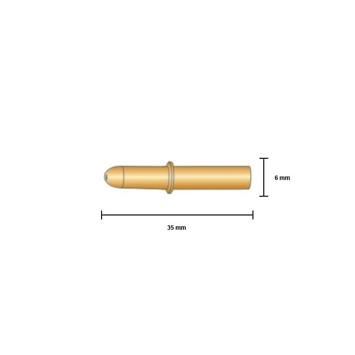 Punte guidafilo con anellino CuCrZr 6x35 Ø0,8-1,2 per torce DINSE - (10pz)