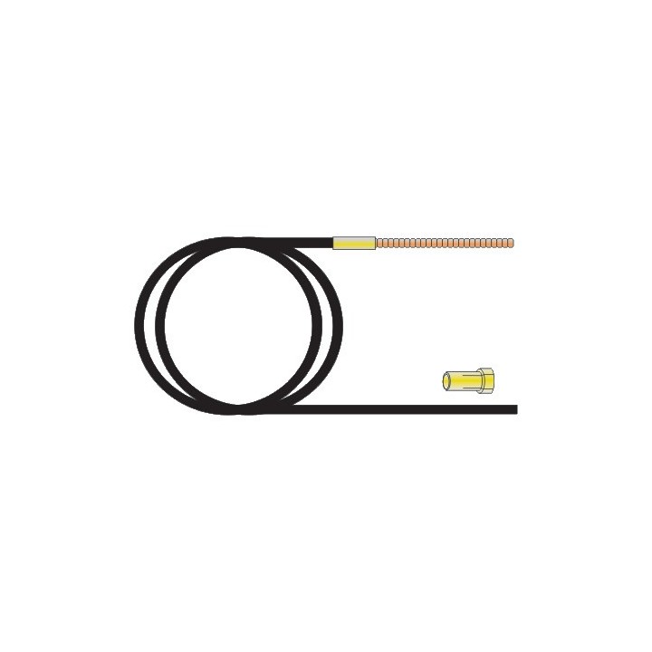 Guaina Teflon Grafite 2,0x4,0 con guainetta Cu per saldatura MIG (3-5mt)