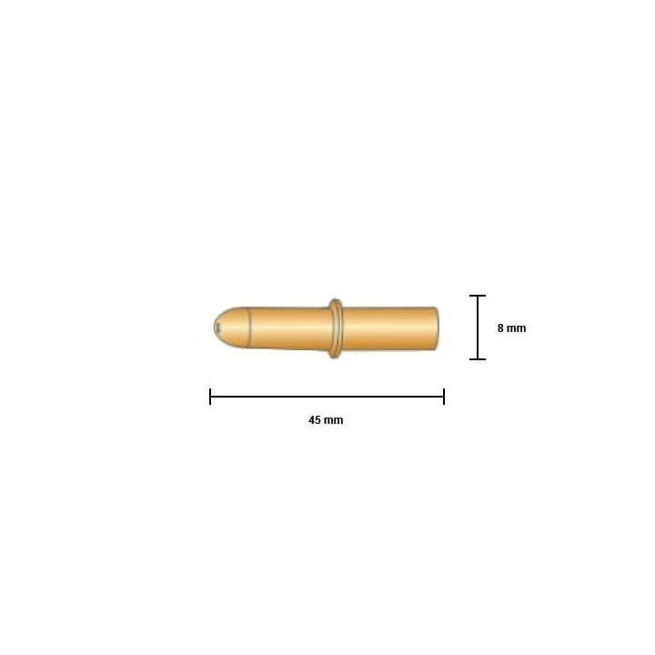 Punte guidafilo con anellino CuCrZr 8x45 Ø0,8-1,6 per torce DINSE - (10pz)