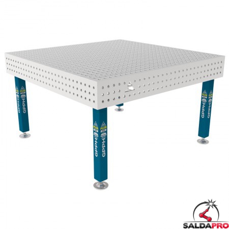 Tavolo per saldatura SteelPlus INOX GPPH 1,5x1,48mt spessore 12mm, fori 16mm griglia 50x50mm