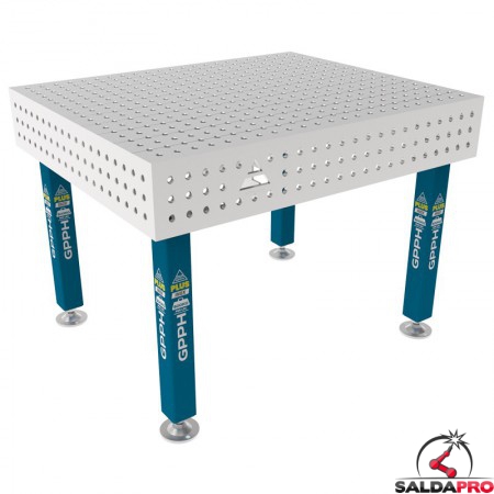 Tavolo per saldatura SteelPlus INOX GPPH 1,2x1mt spessore 12mm, fori 16mm griglia 50x50mm