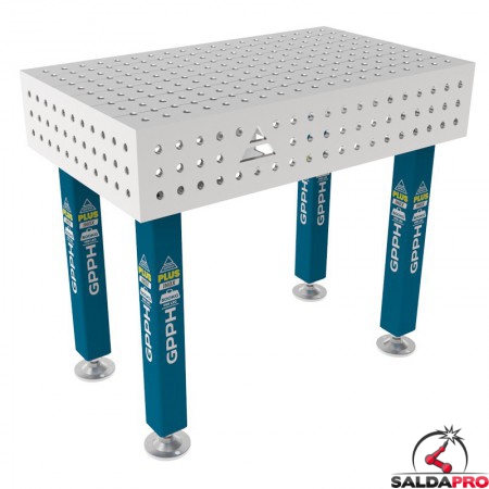 Tavolo per saldatura SteelPlus INOX GPPH 1x0,6mt spessore 12mm, fori 16mm griglia 50x50mm