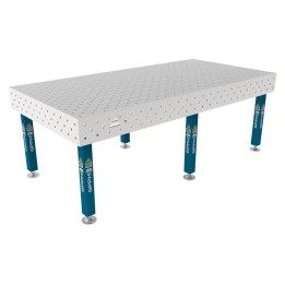 Tavolo per saldatura SteelPlus INOX GPPH 2,4x1,2mt spessore 12mm, fori 16mm griglia diagonale