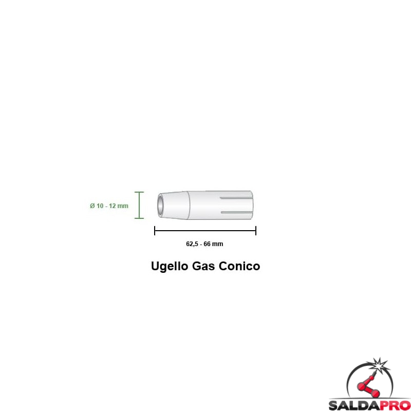 Ugello Gas Isolato 12-18 Mm Per Torcia RH 302 (10pz - Foto 4
