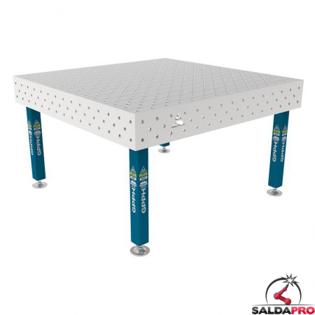 Tavolo per saldatura SteelPlus INOX GPPH 1,5x1,48mt spessore 12mm, fori 16mm griglia diagonale