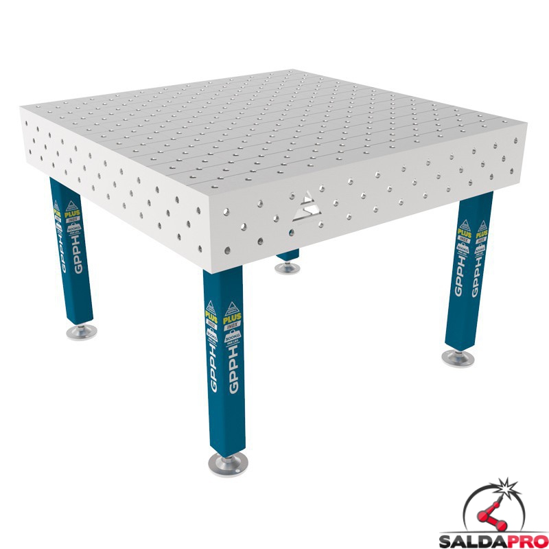 Tavolo per saldatura SteelPlus INOX GPPH 1,2x1,2mt spessore 12mm, fori 16mm griglia diagonale Tavolo per saldatura SteelPlus INOX GPPH 1,2x1,2mt spessore 12mm, fori 16mm griglia diagonale