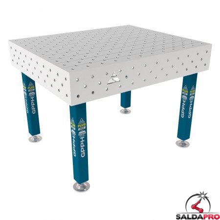 Tavolo per saldatura SteelPlus INOX GPPH 1,2x1mt spessore 12mm, fori 16mm griglia diagonale