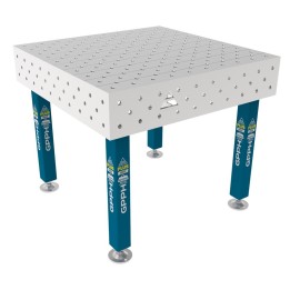 Tavolo per saldatura SteelPlus INOX GPPH 1x1mt spessore 12mm, fori 16mm griglia diagonale