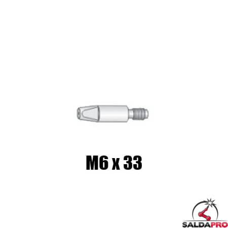 Punta guidafilo M6x33 Ø0,6-1,2mm per torce FRONIUS - (10pz)