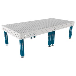 Tavolo per saldatura SteelMax INOX GPPH 3x1,48mt spessore 15mm, fori 28mm griglia diagonale