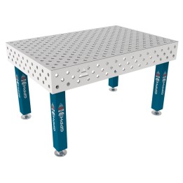 Tavolo per saldatura SteelMax INOX GPPH 1,5x1mt spessore 15mm, fori 28mm griglia diagonale