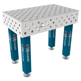 Tavolo per saldatura SteelMax INOX GPPH 1x0,6mt spessore 15mm, fori 28mm griglia diagonale