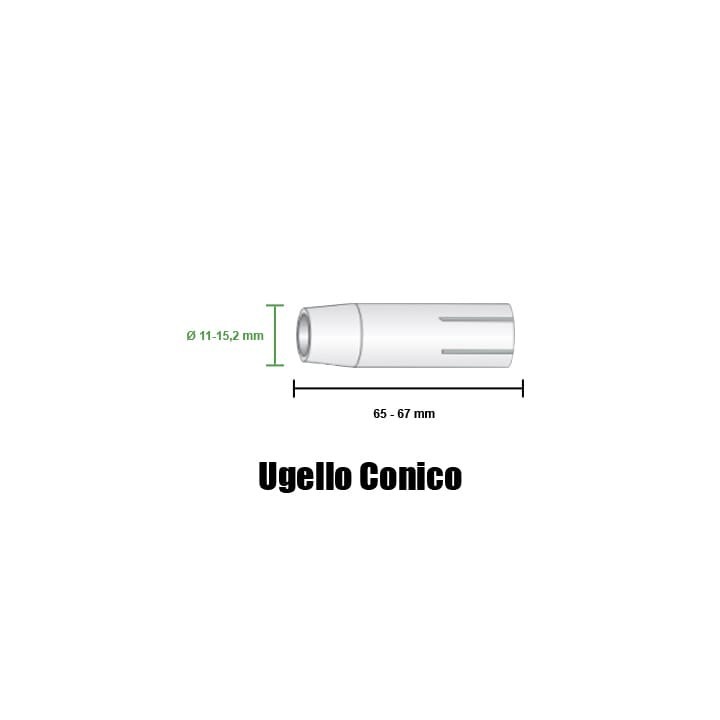 Ugello gas conico Ø 11-15,2mm per torce NL3000 e NW4000 - (10pz)