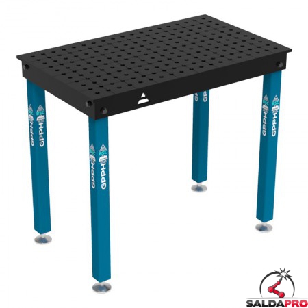Tavolo per saldatura Basic GPPH 1x0,6mt spessore 12mm, fori 16mm griglia 50x50mm