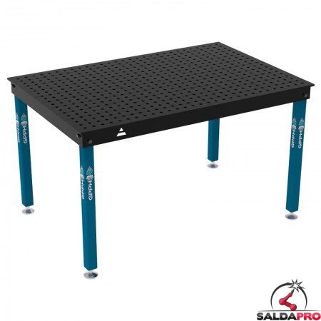Tavolo per saldatura Basic GPPH 1,5x1mt spessore 12mm, fori 16mm griglia 50x50mm