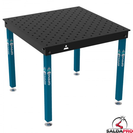 Tavolo per saldatura Basic GPPH 1x1mt spessore 12mm, fori 16mm griglia diagonale