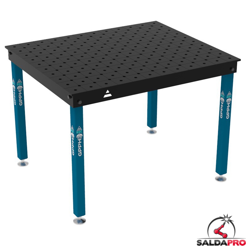 Tavolo per saldatura Basic GPPH 1,2x1mt spessore 12mm, fori 16mm griglia diagonale Tavolo per saldatura Basic GPPH 1,2x1mt spessore 12mm, fori 16mm griglia diagonale