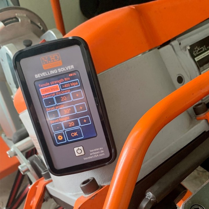 Calcolatrice portatile NKO Machines Bevelling Solver per calcolo tagli smussatura