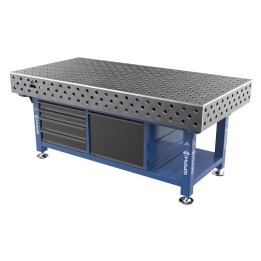 Stazione saldatura WeldStation SteelExpert GPPH 2x1mt spessore 25mm, fori 28mm griglia diagonale