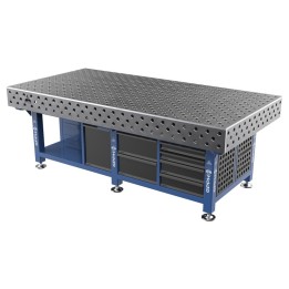 Stazione saldatura WeldStation SteelMax GPPH 2,4x1,2mt spessore 15mm, fori 28mm griglia diagonale