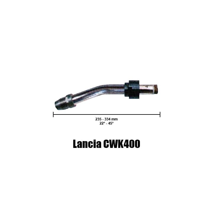 Lancia CWK400 22°-45° con manicotto del gas per saldatura MIG