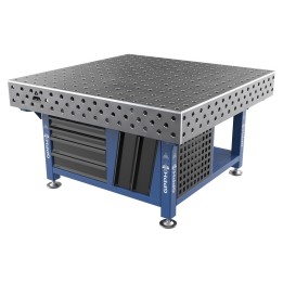 Stazione saldatura WeldStation SteelMax GPPH 1,5x1,48mt spessore 15mm, fori 28mm griglia 100x100mm