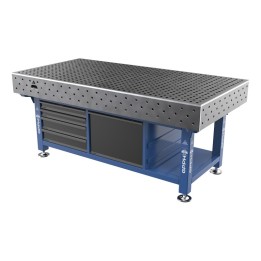 Stazione saldatura WeldStation SteelPlus GPPH 2x1mt spessore 12mm, fori 16mm griglia 50x50mm