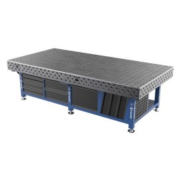 Stazione saldatura WeldStation SteelEco GPPH 3x1,48mt spessore 8mm, fori 28mm griglia 100x100mm