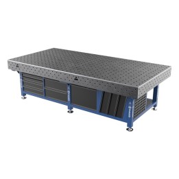 Stazione saldatura WeldStation SteelEco GPPH 3x1,48mt spessore 8mm, fori 16mm griglia 100x100mm