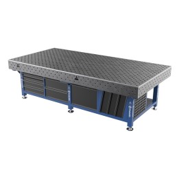 Stazione saldatura WeldStation SteelEco GPPH 3x1,48mt spessore 8mm, fori 16mm griglia diagonale