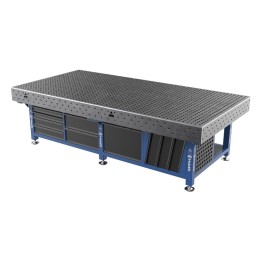 Stazione saldatura WeldStation SteelEco GPPH 3x1,48mt spessore 8mm, fori 16mm griglia 50x50mm