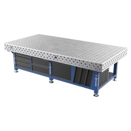 Stazione saldatura WeldStation SteelMax INOX GPPH 3x1,48mt spessore 15mm, fori 28mm griglia 100x100mm