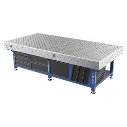 Stazione saldatura WeldStation SteelMax INOX GPPH 3x1,48mt spessore 15mm, fori 16mm griglia diagonale