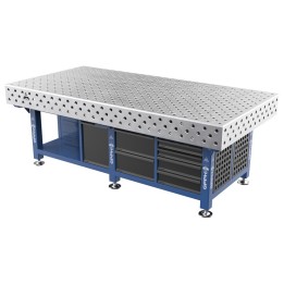 Stazione saldatura WeldStation SteelMax INOX GPPH 2,4x1,2mt spessore 15mm, fori 28mm griglia diagonale