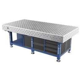 Stazione saldatura WeldStation SteelMax INOX GPPH 2,4x1,2mt spessore 15mm, fori 16mm griglia diagonale